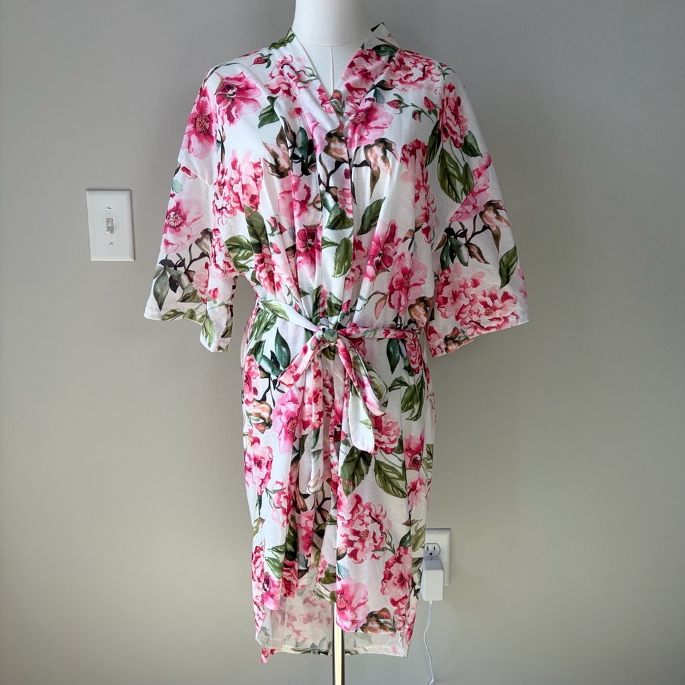 Show Me Your Mumu Garden of Blooms Floral Rose Brie Kimono Robe Feminine Bridal